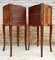 Early 20th Century French Bedside Tables in Marquetry & Bronze with Iron Details, Set of 2, Image 12