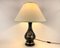 French Bedside Table Lamp with Ivory Textile Shade, 1970s, Image 2