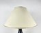 French Bedside Table Lamp with Ivory Textile Shade, 1970s 4