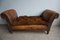 French Distressed Leather Adjustable Loveseat or Daybed, 1900s 8