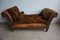 French Distressed Leather Adjustable Loveseat or Daybed, 1900s 1