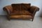 French Distressed Leather Adjustable Loveseat or Daybed, 1900s 4
