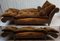 French Distressed Leather Adjustable Loveseat or Daybed, 1900s 15