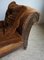 French Distressed Leather Adjustable Loveseat or Daybed, 1900s, Image 7