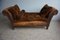 French Distressed Leather Adjustable Loveseat or Daybed, 1900s 29