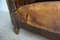 French Distressed Leather Adjustable Loveseat or Daybed, 1900s 27