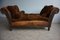 French Distressed Leather Adjustable Loveseat or Daybed, 1900s 30