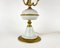 Belgian Table Lamp with Gilt Bronze and Red Glass Lampshade, 1970s, Image 6