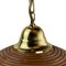 Split Reed & Brass Pendant Lamp, Italy, 1970s 3