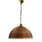 Split Reed & Brass Pendant Lamp, Italy, 1970s 11