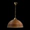 Split Reed & Brass Pendant Lamp, Italy, 1970s 10