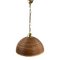 Split Reed & Brass Pendant Lamp, Italy, 1970s 9
