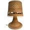 Large Scandinavian Wicker Mushroom Table Lamp, 1960s or 1970s, Image 3