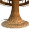 Large Scandinavian Wicker Mushroom Table Lamp, 1960s or 1970s 4