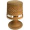 Large Scandinavian Wicker Mushroom Table Lamp, 1960s or 1970s, Image 7