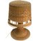 Lámpara de mesa hongo escandinava grande de mimbre, años 60 o 70, Imagen 6