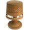 Large Scandinavian Wicker Mushroom Table Lamp, 1960s or 1970s, Image 6