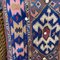 Poltrona vintage in vimini con tessuto in stile Kilim, anni '60, Immagine 4