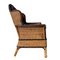 Vintage Wicker Armchair with Kilim Style Fabric, 1960 15