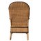 Vintage Wicker Armchair with Kilim Style Fabric, 1960 17