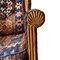 Poltrona vintage in vimini con tessuto in stile Kilim, anni '60, Immagine 13
