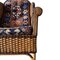 Vintage Wicker Armchair with Kilim Style Fabric, 1960 14