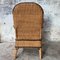 Vintage Wicker Armchair with Kilim Style Fabric, 1960 10