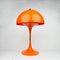 Danish Orange Plastic Table Lamp, 1970s 5