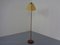 Teak & Brass Floor Lamp, Denmark, 1950s 12