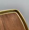 Mid-Century Brass Tray with Teak Veneer, 1960s, Image 5