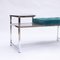 Chrome and Glass Telephone Table with Turquoise Seat, 1970s, Image 10