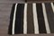 Vintage Turkish Handmade Striped Oushak Kilim Rug in Wool 6