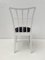 Art Deco White Wood and Fabric Chairs, Set of 12 7