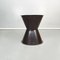 Asian Modern Table and Stools in Brown Metal with Decoration, 1990s, Set of 3 2