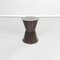 Asian Modern Table and Stools in Brown Metal with Decoration, 1990s, Set of 3 12