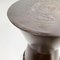 Asian Modern Table and Stools in Brown Metal with Decoration, 1990s, Set of 3, Image 16