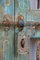 Antike indische handgeschnitzte & bemalte Tür, 1900er 8