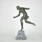 P Le Faguays, Art Deco Frau mit Ball, 20. Jh., Bronze 12