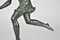 P Le Faguays, Art Deco Frau mit Ball, 20. Jh., Bronze 21