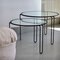 Vintage Round Wire Nesting Tables in Metal & Glass, Set of 2 6