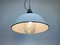 Industrial White Enamel & Cast Iron Pendant Light with Glass Cover, 1960s 12