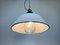 Industrial White Enamel & Cast Iron Pendant Light with Glass Cover, 1960s, Image 12