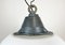 Industrial White Enamel & Cast Iron Pendant Light with Glass Cover, 1960s, Image 2
