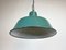 Lampe à Suspension Industrielle en Émail Vert, 1960s 7