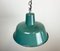 Industrial Green Enamel Pendant Lamp, 1960s, Image 5