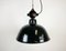 East German Enamel Factory Hanging Lamp from LBD Veb Leuchtenbau Dresden, 1950s 1