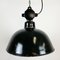 East German Enamel Factory Hanging Lamp from LBD Veb Leuchtenbau Dresden, 1950s 3