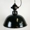 Lámpara colgante de fábrica de Alemania Oriental esmaltada de LBD Veb Leuchtenbau Dresden, años 50, Imagen 3