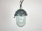 Soviet Industrial Grey Bunker Pendant Light, 1970s, Image 1