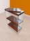 Cabinet with Wheels & Shelves in Walnut & Glass by Pierangelo Gallotti for Gallotti & Radice 2